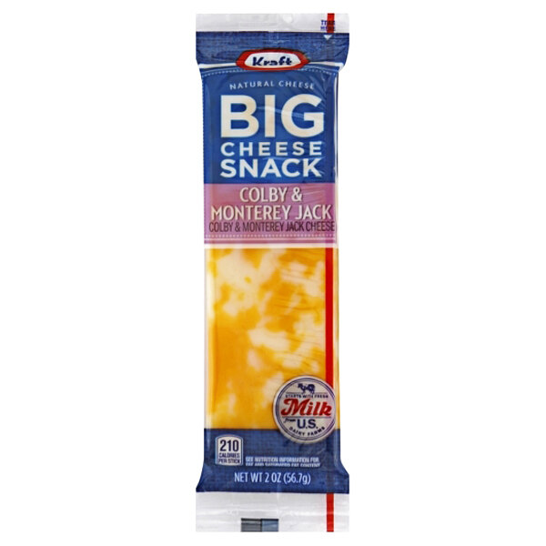 A package of Kraft Colby & Monterey Jack Cheese Sticks.