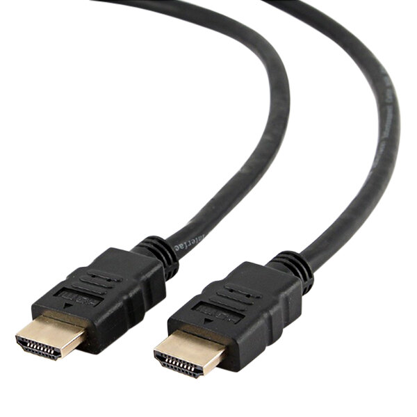 A close-up of a black C2G High Speed HDMI cable.
