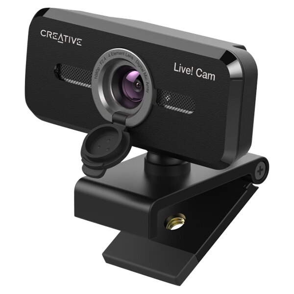 A Creative Labs Live! Sync 1080p V2 webcam with a black camera lens and a microphone on top.