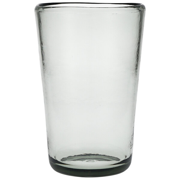 A clear Fortessa Veranda Tritan plastic highball glass with a clear rim.