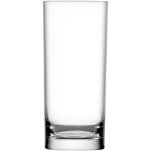A clear Fortessa Tritan plastic beverage glass.