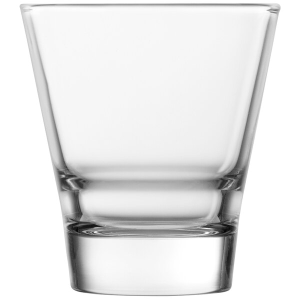 A close-up of a Fortessa Basics Elixir Rocks glass.