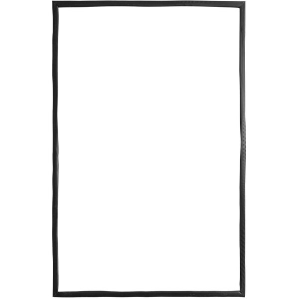 A black rectangular door gasket with a white background.