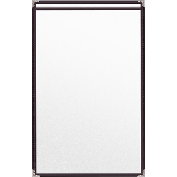 A white rectangular object with black lines on the corners.