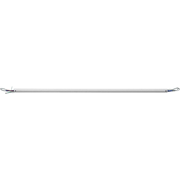 A Canarm grey downrod for industrial fans with a wire attached to it.