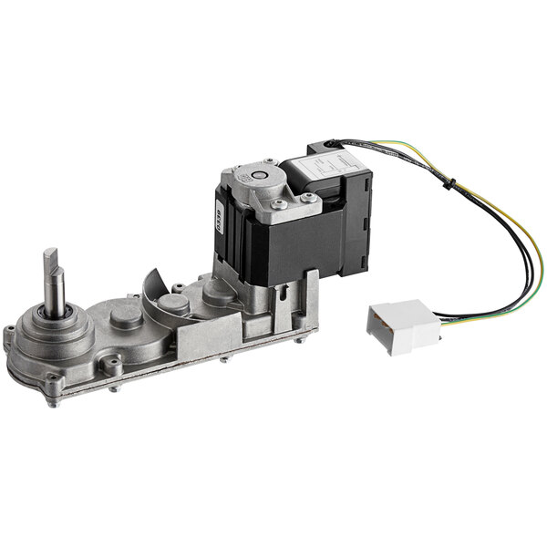 A Narvon Motor Gearbox with wires and a wire harness.