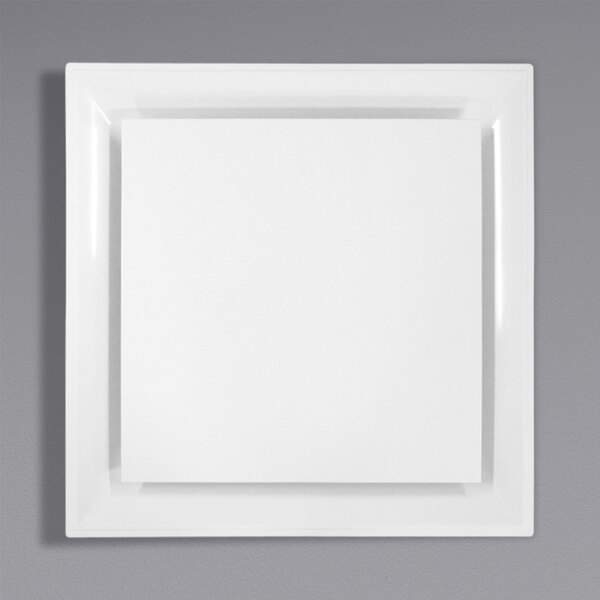 A white rectangular Stratus plaque with a square white diffuser on it.