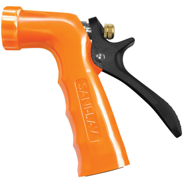 An orange and black Sani-Lav N2 insulated spray nozzle.