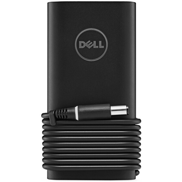 A Dell Slim Power Adapter with a black power cord attached.