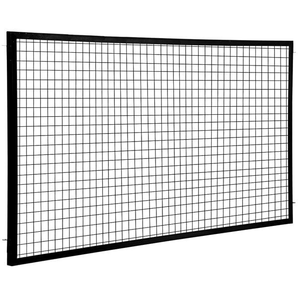 A black grid panel for a Vestil perimeter guard system.