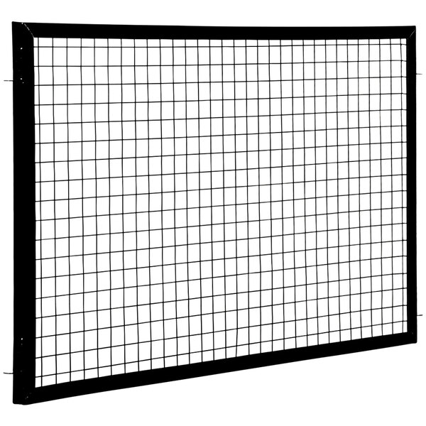 A black grid on a white background.