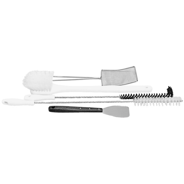 A Henny Penny 5-piece fryer cleaning kit including brushes and a sponge.