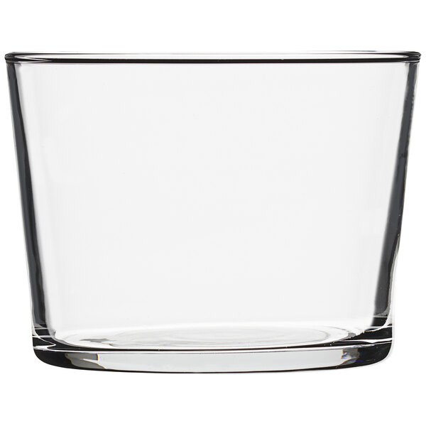 An Anchor Hocking Savore clear glass tumbler with a white background.
