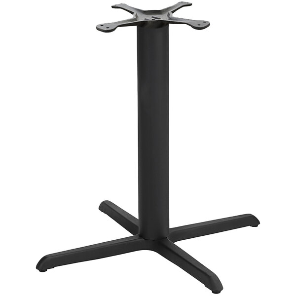 An American Tables & Seating black bar height table base kit with 4 legs.