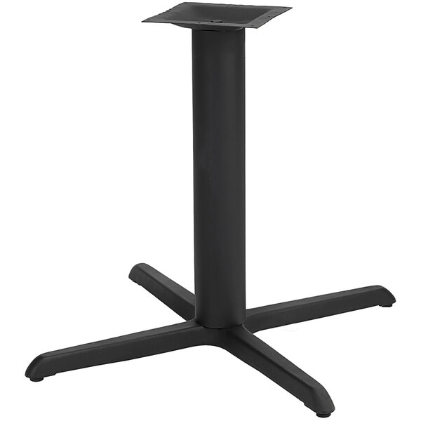 An American Tables & Seating black metal square table base kit.