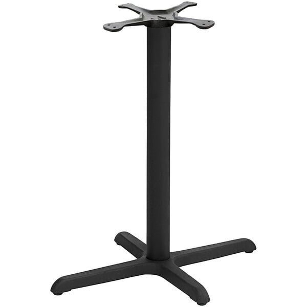 An American Tables & Seating black metal bar height table base kit.