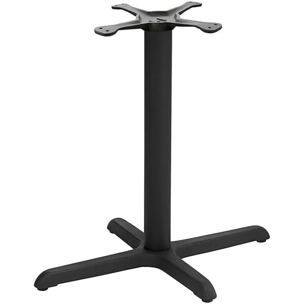 An American Tables & Seating black metal table base kit with a 3" column.