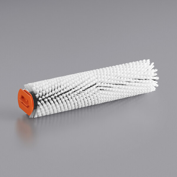 A white cylindrical brush with orange accents.