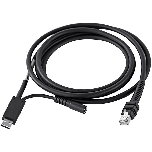 A Zebra black 7' USB cable with plugs on the ends.