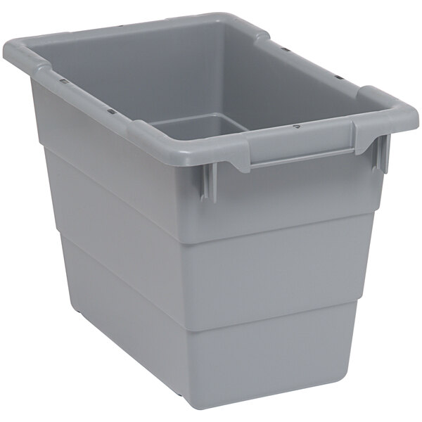 A Quantum grey plastic tub with built-in handles.