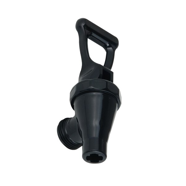 A Bunn black plastic faucet assembly with a handle.