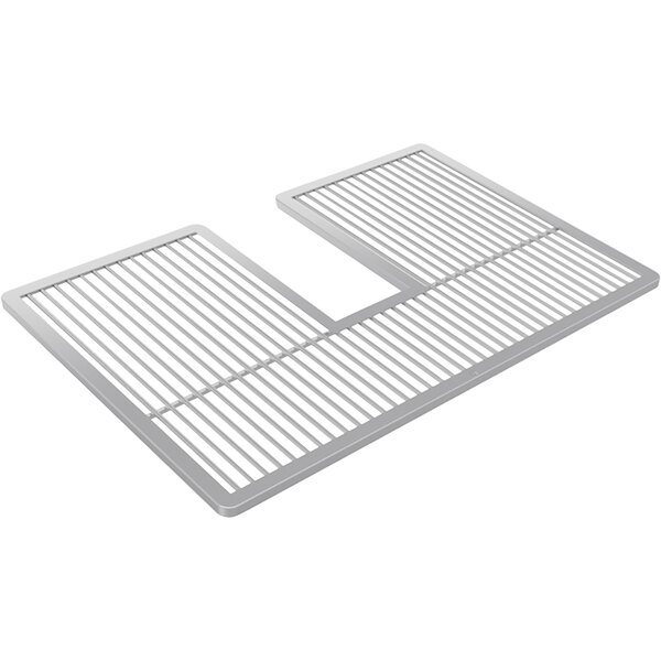 A stainless steel metal grate for a Mibrasa SB160 oven.
