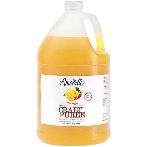 A jug of Amoretti Mango Craft Puree.