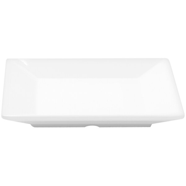 A white rectangular tray with a white border.