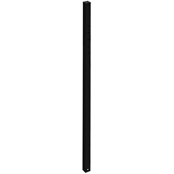 A black plastic post with pre-drilled holes.