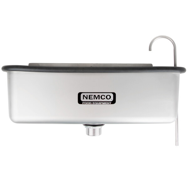 A stainless steel Nemco ice cream dipper well on a counter.