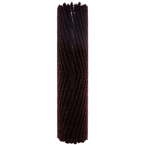 A brown and black Tornado horse hair brush with a long handle.