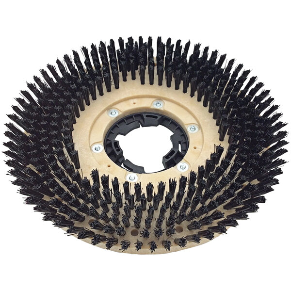A Powr-Flite 14" polypropylene circular brush with black bristles.