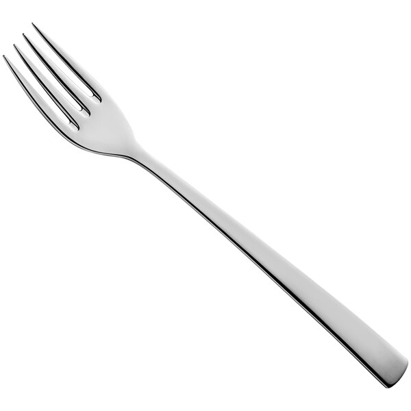 An Amefa Aurora stainless steel table fork with a silver handle.