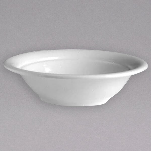 A Hall China ivory salad/pasta bowl on a white background.