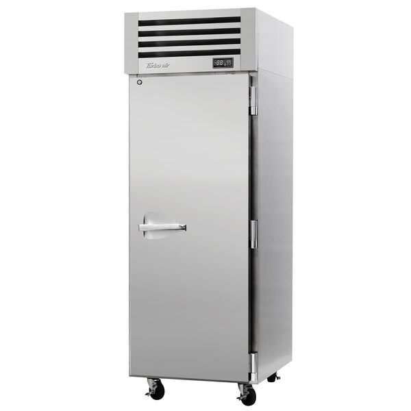 A Turbo Air Premiere Pro reach-in refrigerator with a solid door.