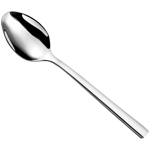 An Amefa Caractere stainless steel teaspoon with a long handle and a silver spoon.