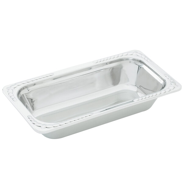 A close-up of a Vollrath Miramar decorative food pan with a white background.