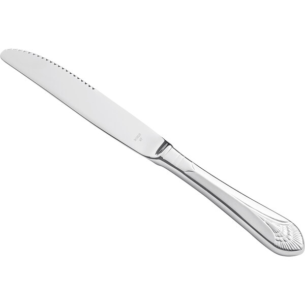 A Libbey stainless steel utility/dessert knife with a silver handle.
