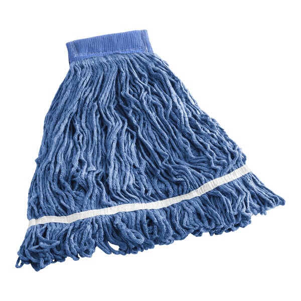 Lavex Pro 32 oz. Blue Rayon Blend Looped End Wet Mop Head with 5" Headband