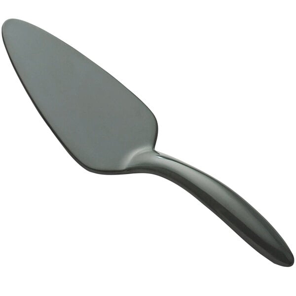 A gunmetal gray Bon Chef melamine pastry server with a handle.