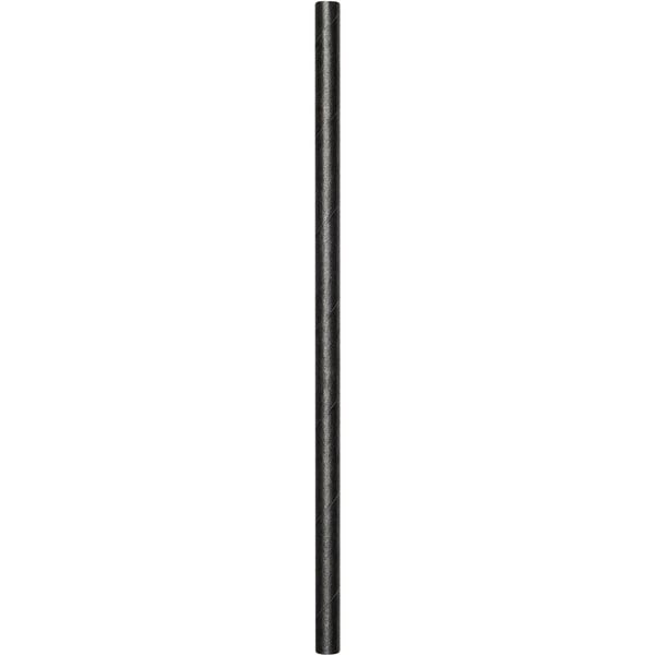 A black cylindrical SOFi paper straw on a white background.