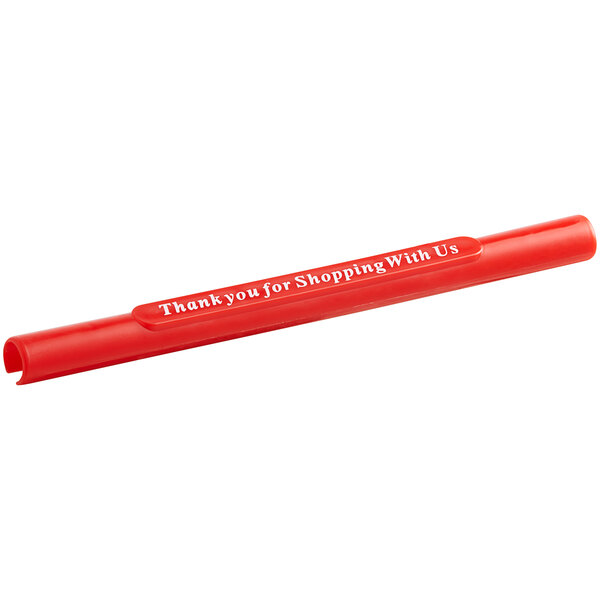 A red rectangular Regency shopping cart handle with white text that says "Thank You For Shopping"