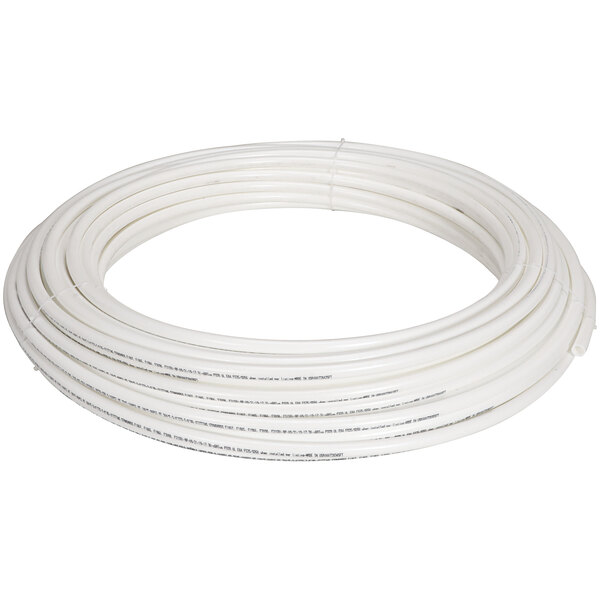 A roll of Zurn PEX white plastic tubing.
