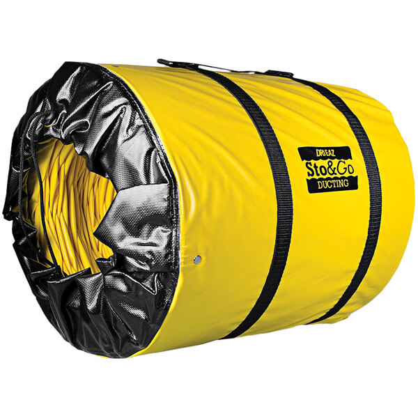 A large yellow and black roll of Sto & Go Ducting.