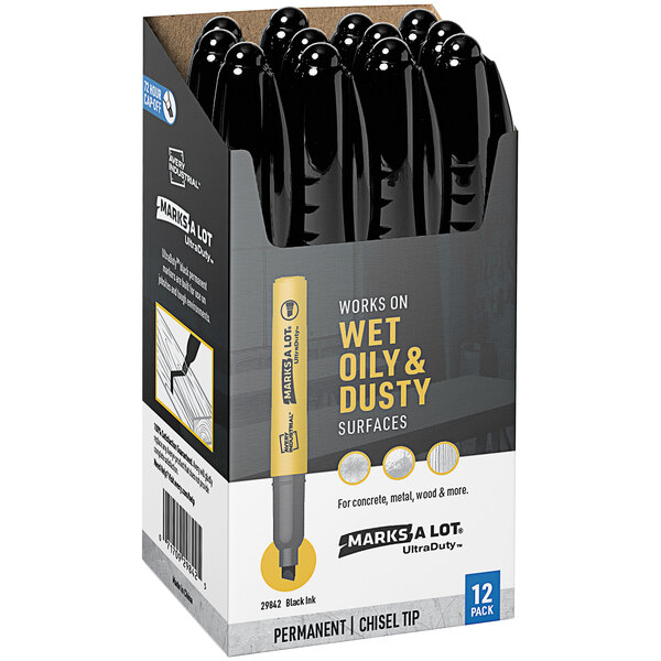 A black box of Avery Marks-A-Lot UltraDuty black markers.