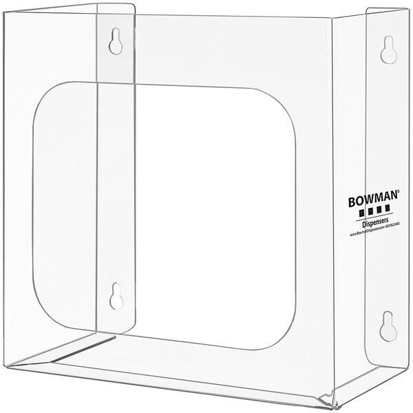 A clear PETG plastic box with holes and a handle on top.