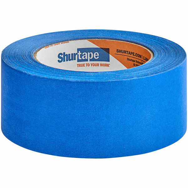 A roll of blue Shurtape containment tape.