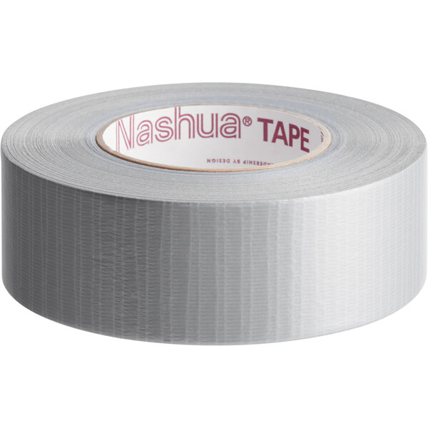 A roll of Nashua Silver Duct Tape with red text on the label.