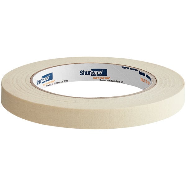 A roll of white Shurtape masking tape.