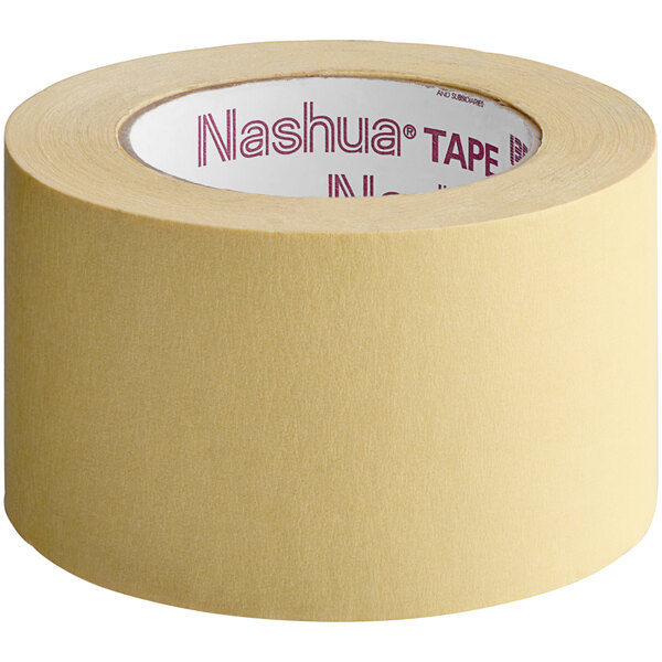 A roll of Nashua natural masking tape with red and beige label.